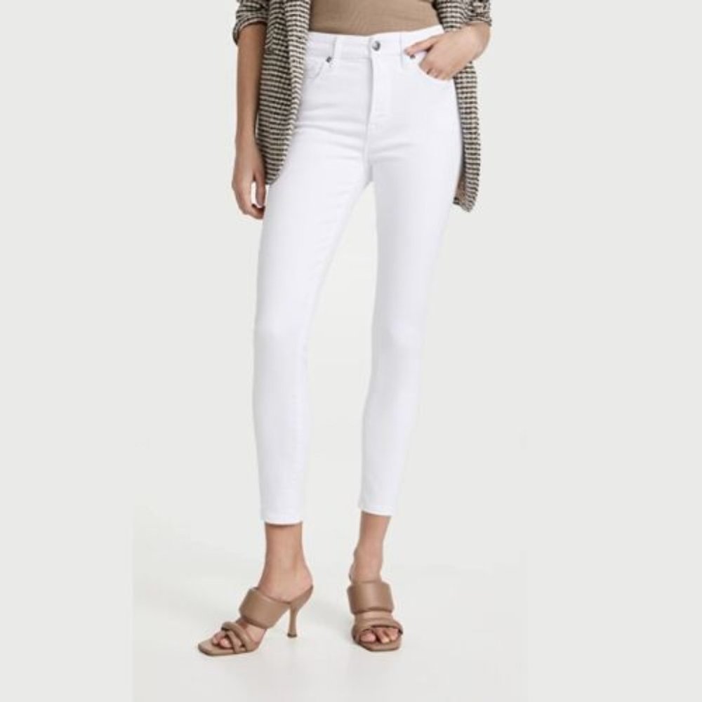 Good American Women's White Good Legs Crop Jeans Size 10 / W30